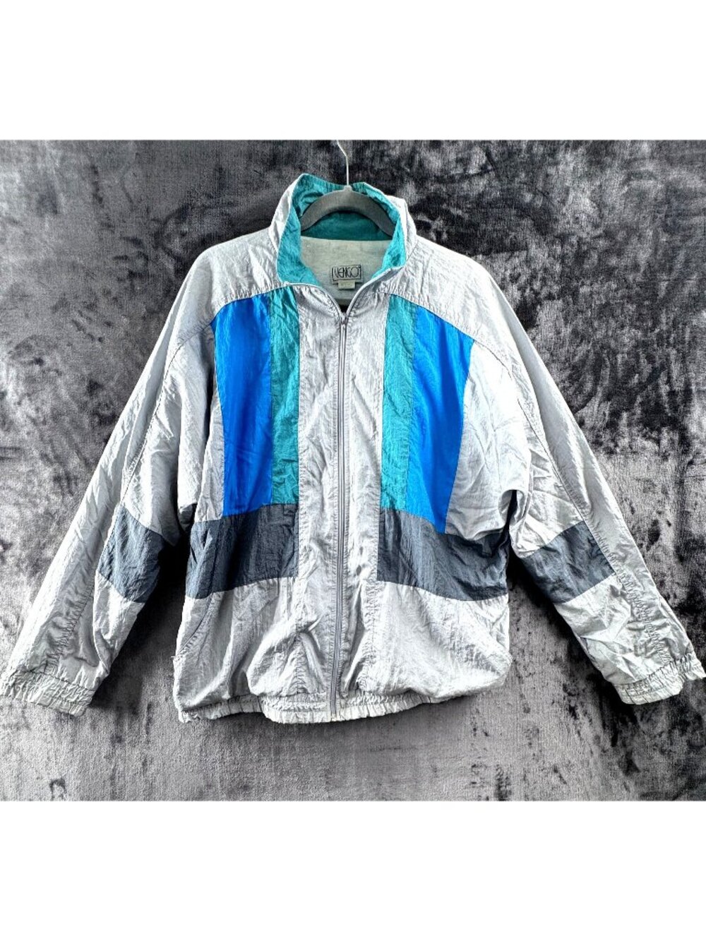VTG 80s / 90s Vengo L Color Block Windbreaker Full Zip Jacket Retro Pop Culture
